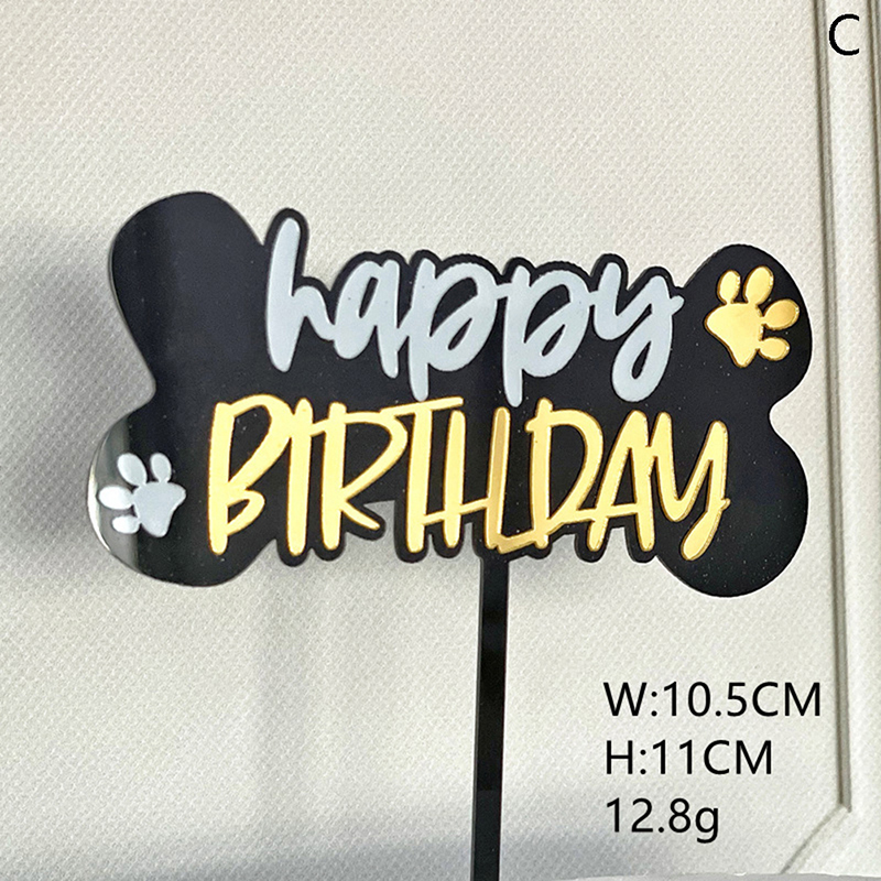 broderi Drivkraft annoncere Dobbelt akryl tillykke med fødselsdagen kage topper til hundefødselsdag C  ee5f | C | Fyndiq