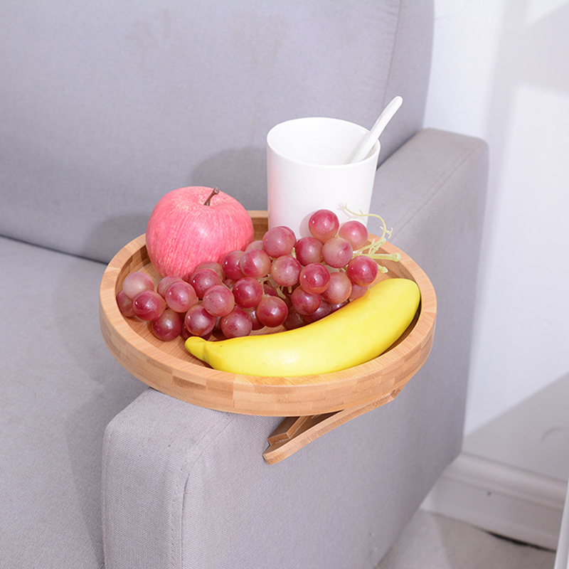 Lære affældige Tredje Sofabakke Bord Sofa Armlæn Clip-On Bakke Bambus Sofabakke White d941 |  White | Fyndiq